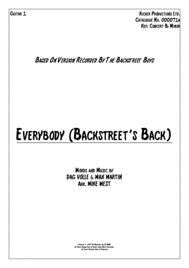 Everybody (backstreet's Back) (arr. Mike West)