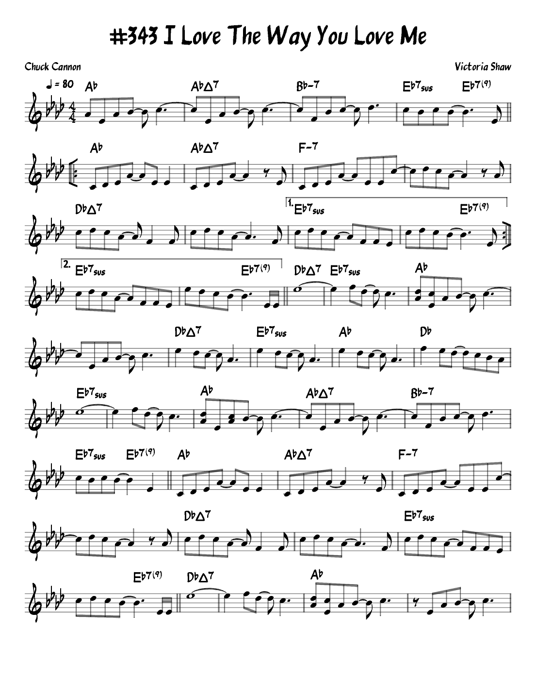 I Love The Way You Love Me (arr. John Fries)