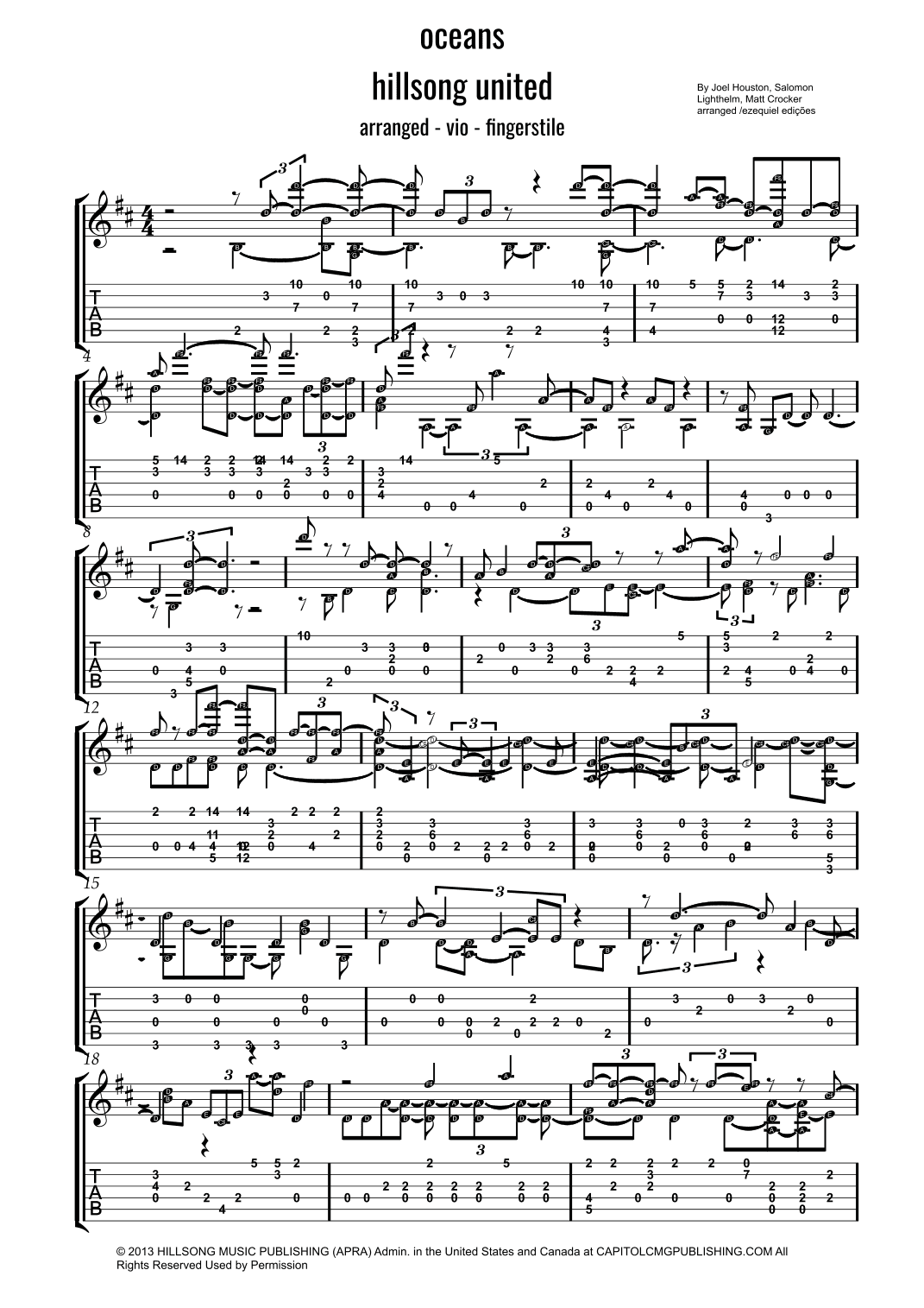 Oceans (where Feet May Fail) (arr. by Ezequiel zeferino edição)