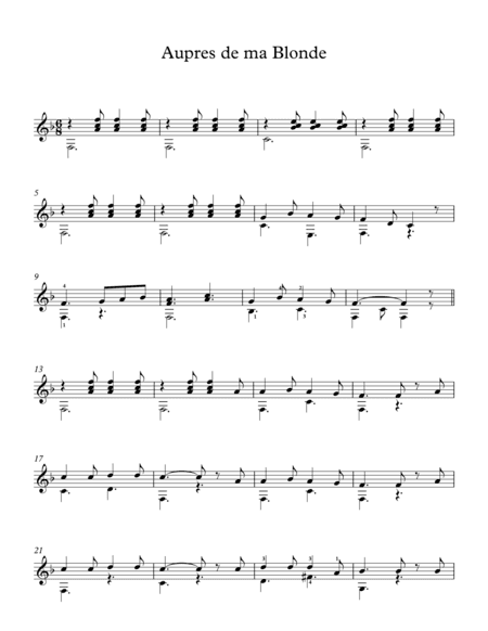 Aupres de ma Blonde - French Traditional (arr. Milan Mitic)