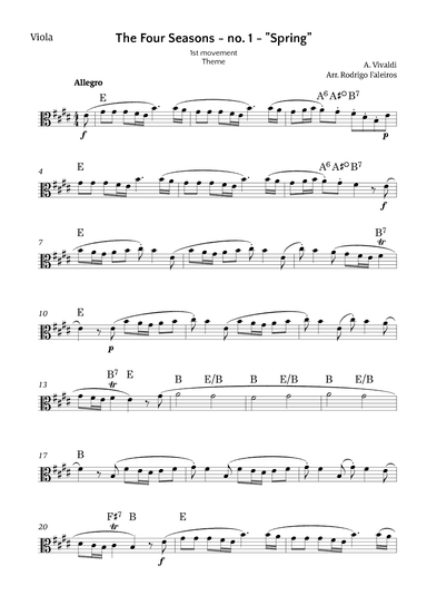 The Four Seasons - Spring (arr. Rodrigo Faleiros)