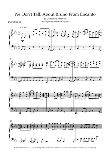 We Don't Talk About Bruno (arr. Matthew pyeon)