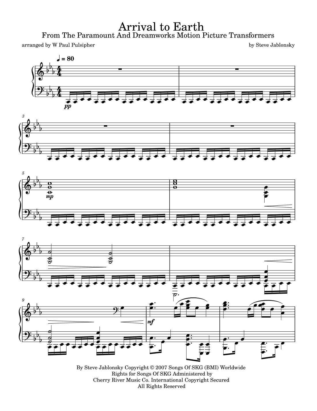 Arrival To Earth (arr. W Paul Pulsipher)