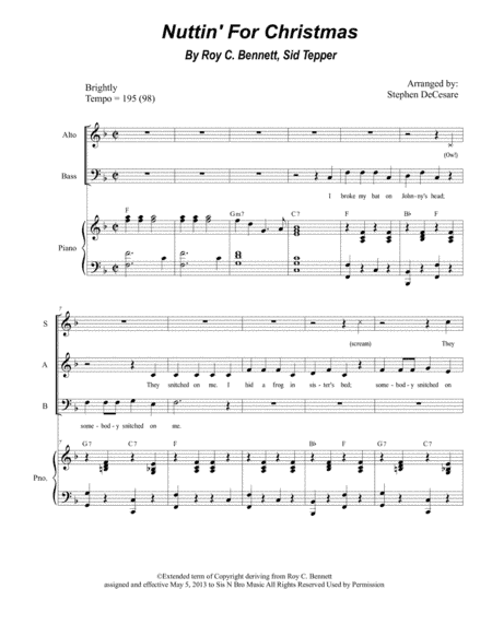 Nuttin' For Christmas (arr. Stephen DeCesare)