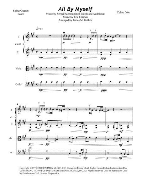 All By Myself (arr. James M. Guthrie, ASCAP)