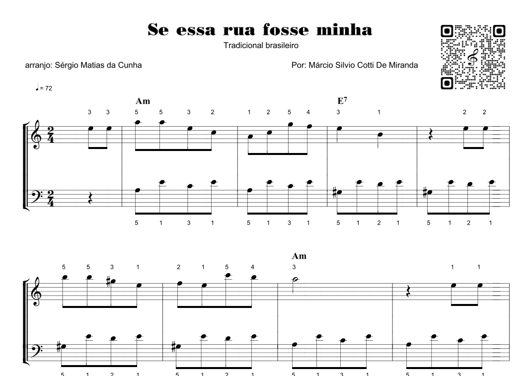 Se Essa Rua Fosse Minha (arr. Sérgio Matias da Cunha)