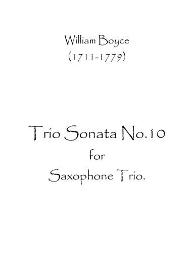 Trio Sonata No.10 (arr. Spence Bundy)