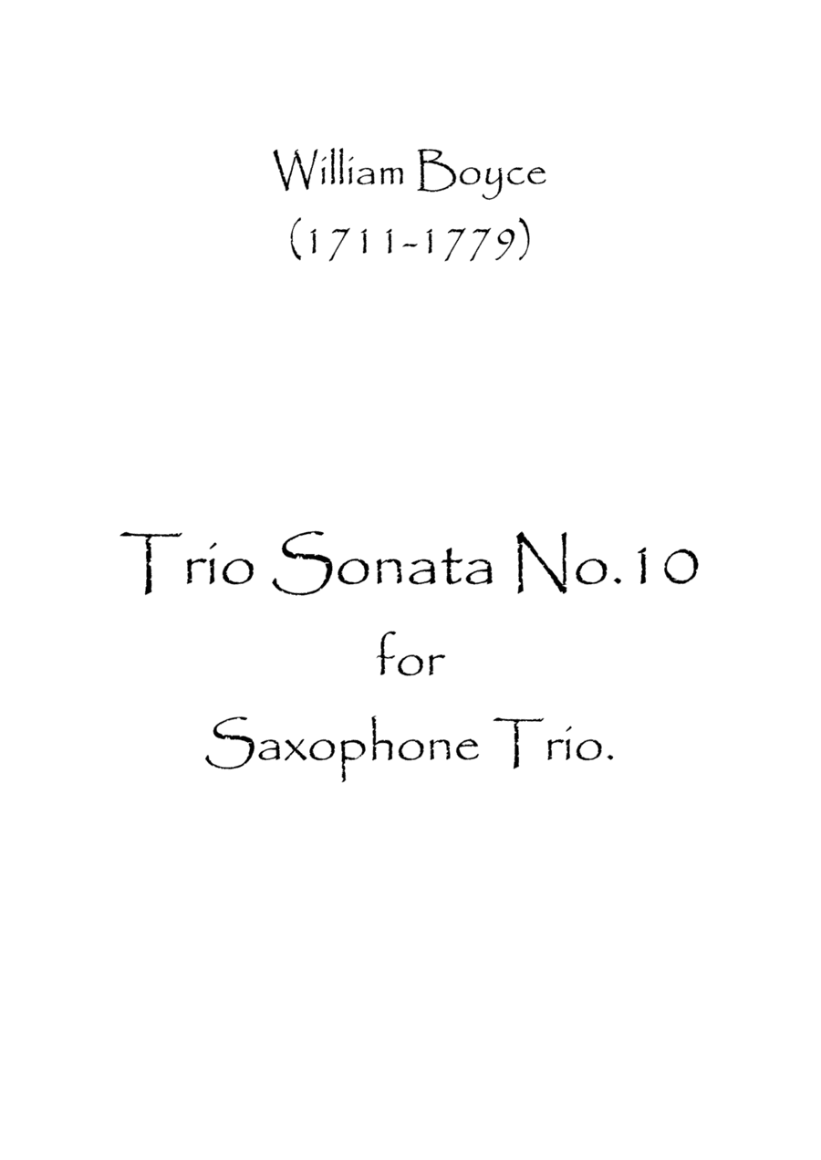 Trio Sonata No.10 (arr. Spence Bundy)
