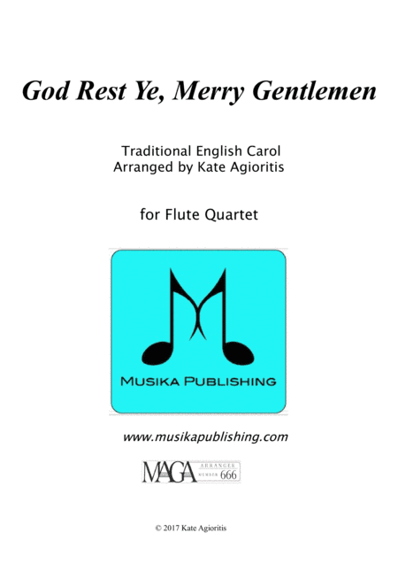 God Rest Ye Merry Gentlemen - Flute Quartet (arr. Kate Agioritis)
