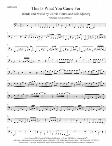 This Is What You Came For (arr. Kevin Busse)