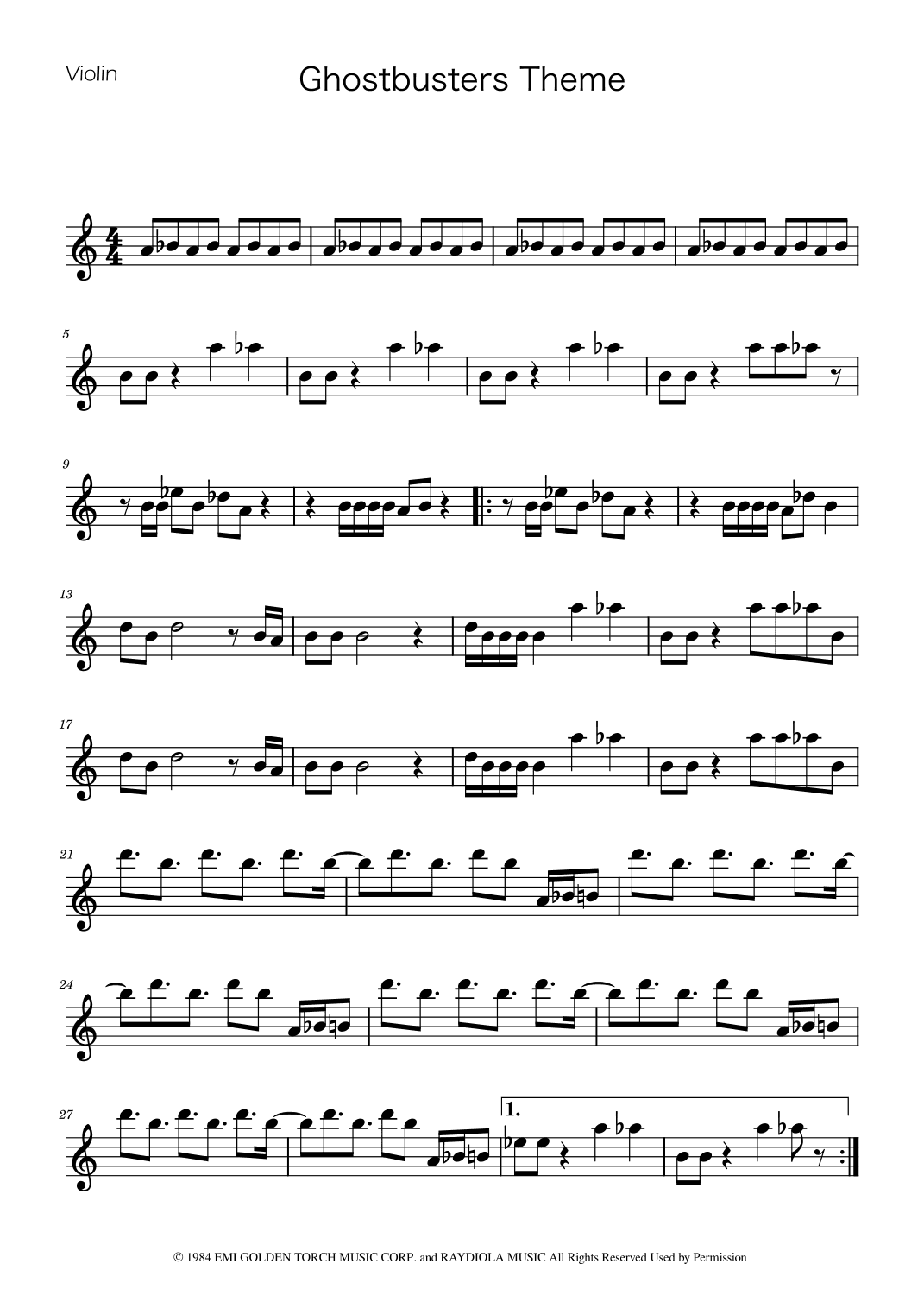 Ghostbusters (arr. Ygor Nunes)