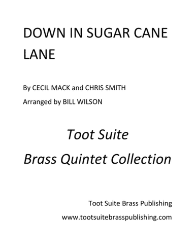 Down in Sugar Cane Lane (arr. Bill Wilson)