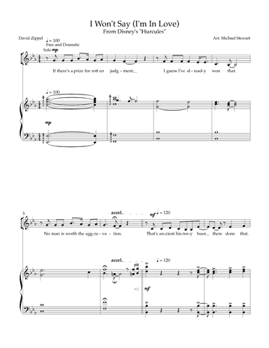 I Won't Say (i'm In Love) (arr. Michael Stewart)
