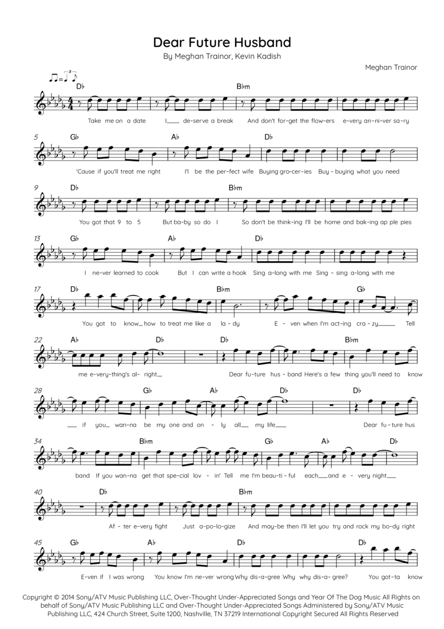 Dear Future Husband (arr. Ed.CAL)