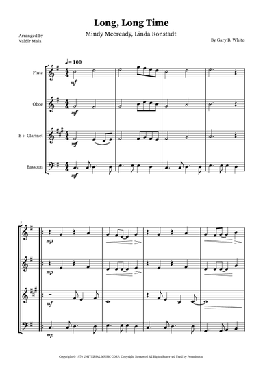 Long Long Time (arr. Valdir Maia)