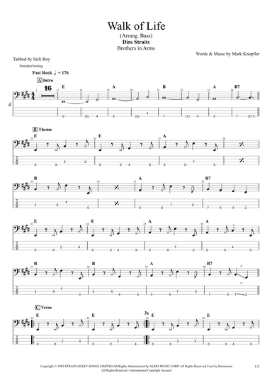 Walk Of Life (arr. Sick Boy)