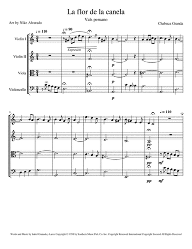 La Flor De La Canela (arr. Nike Alvarado)