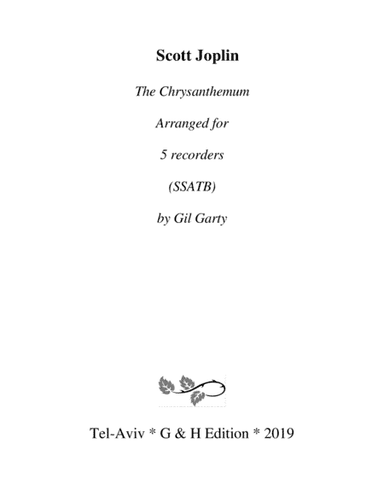 The Chrysanthemum (arrangement for recorders) (arr. Gil Garty)