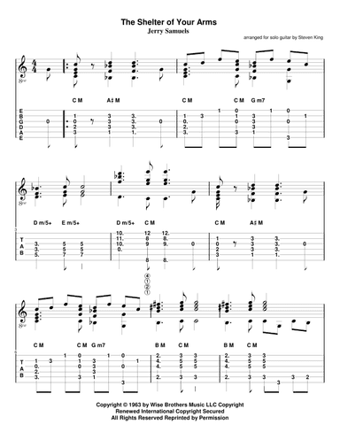 The Shelter Of Your Arms (arr. Steven King)