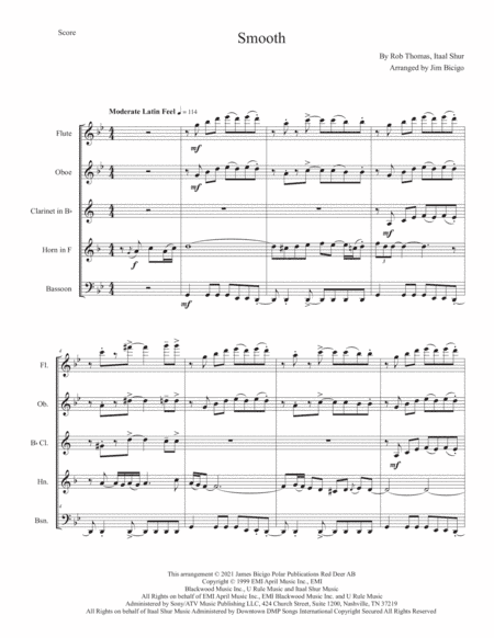 Smooth (arr. Jim Bicigo)