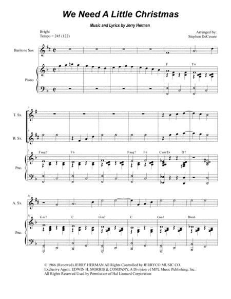 We Need A Little Christmas (arr. Stephen DeCesare)