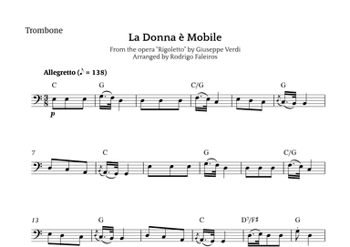 La Donna è Mobile (arr. Rodrigo Faleiros)