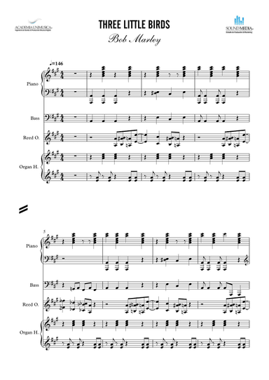 Three Little Birds - Score Only (arr. Academia Unimusica)