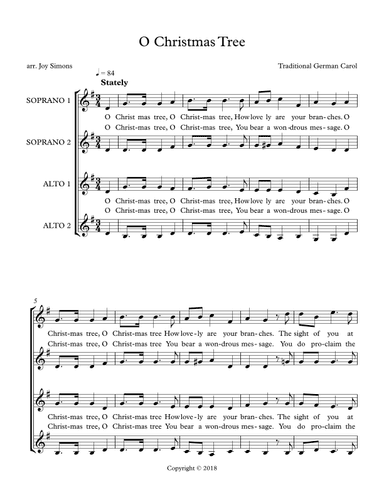 O Christmas Tree (arr. Joy Simons)