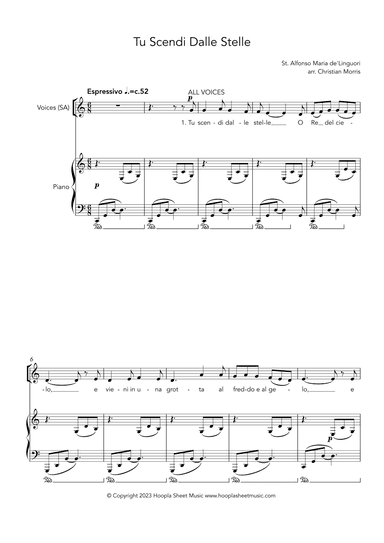 Tu Scendi Dalle Stelle (arr. Christian Morris)