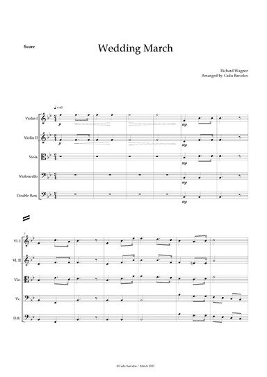 Wedding March (Wagner) Strings Quintet (arr. Cadu Barcelos)