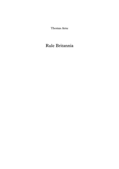 Rule Britannia (arr. stephen whitehead)