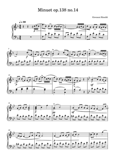 Minuet op.138 no.14 (arr. Gianluca Giovannetti)