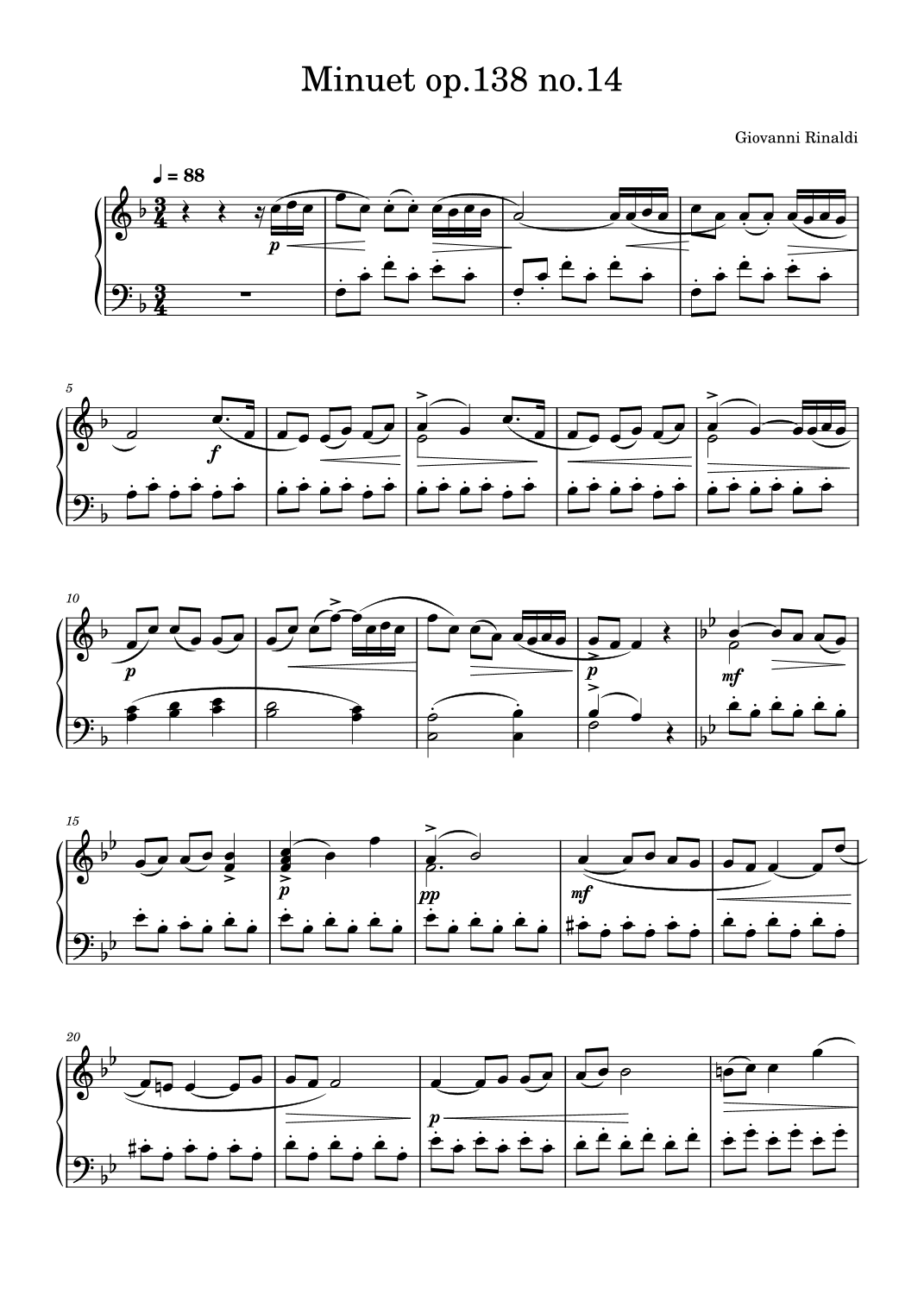 Minuet op.138 no.14 (arr. Gianluca Giovannetti)