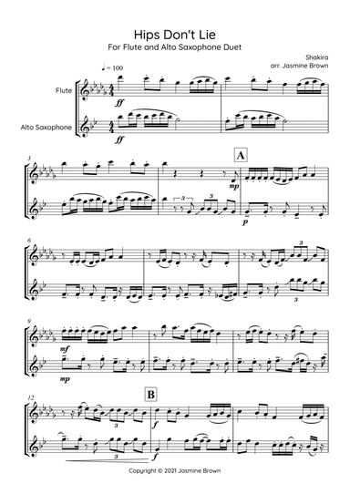Hips Don't Lie (arr. Jasmine Brown)