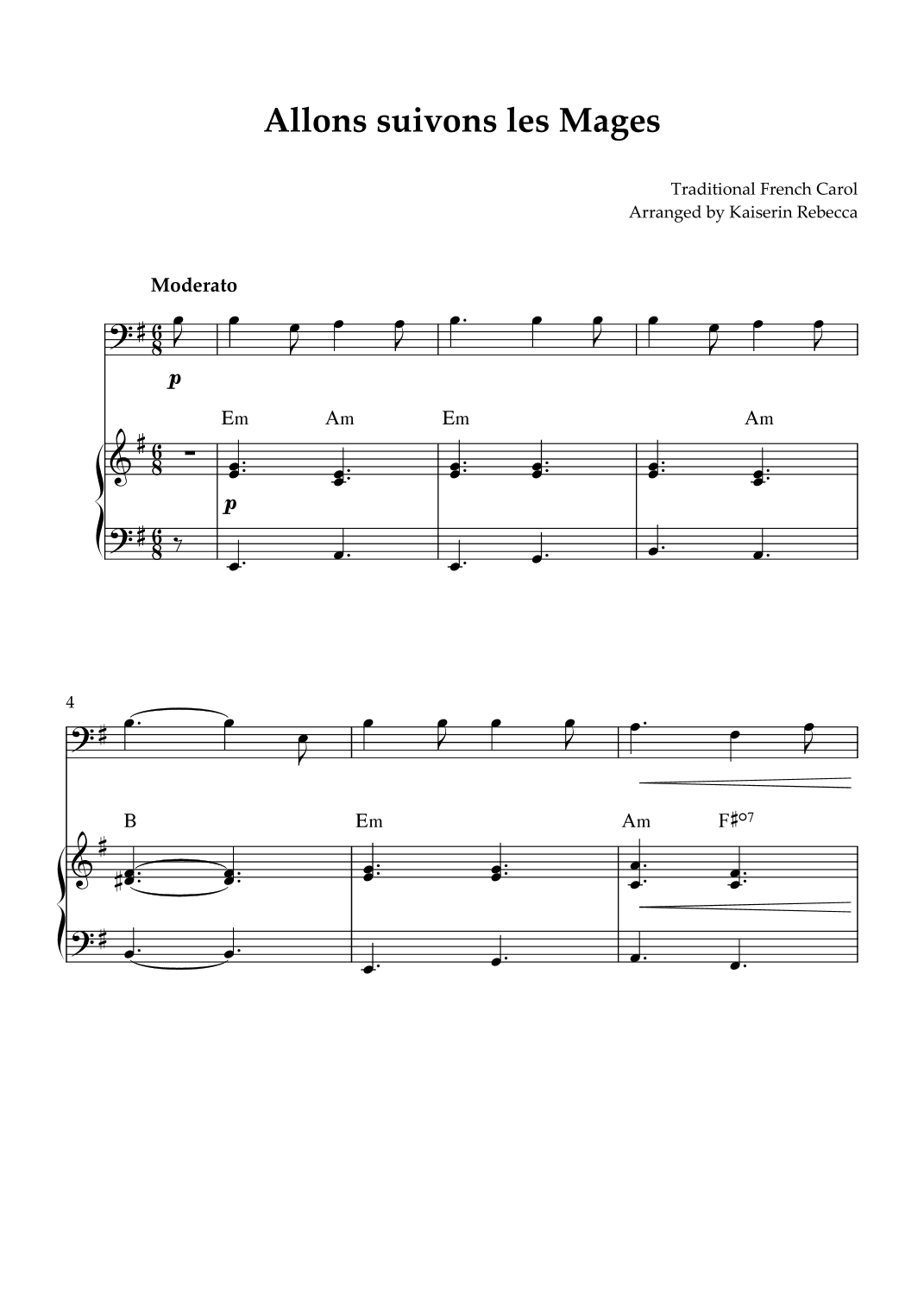 Allons suivons les Mages (arr. Kaiserin Rebecca)
