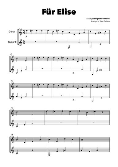 Für Elise (arr. Tiago Cordeiro)