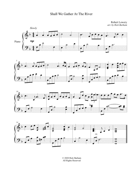 Shall We Gather at the River (arr. Rick Barham)