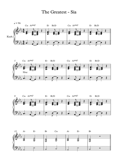 The Greatest (arr. Pineapplechord)