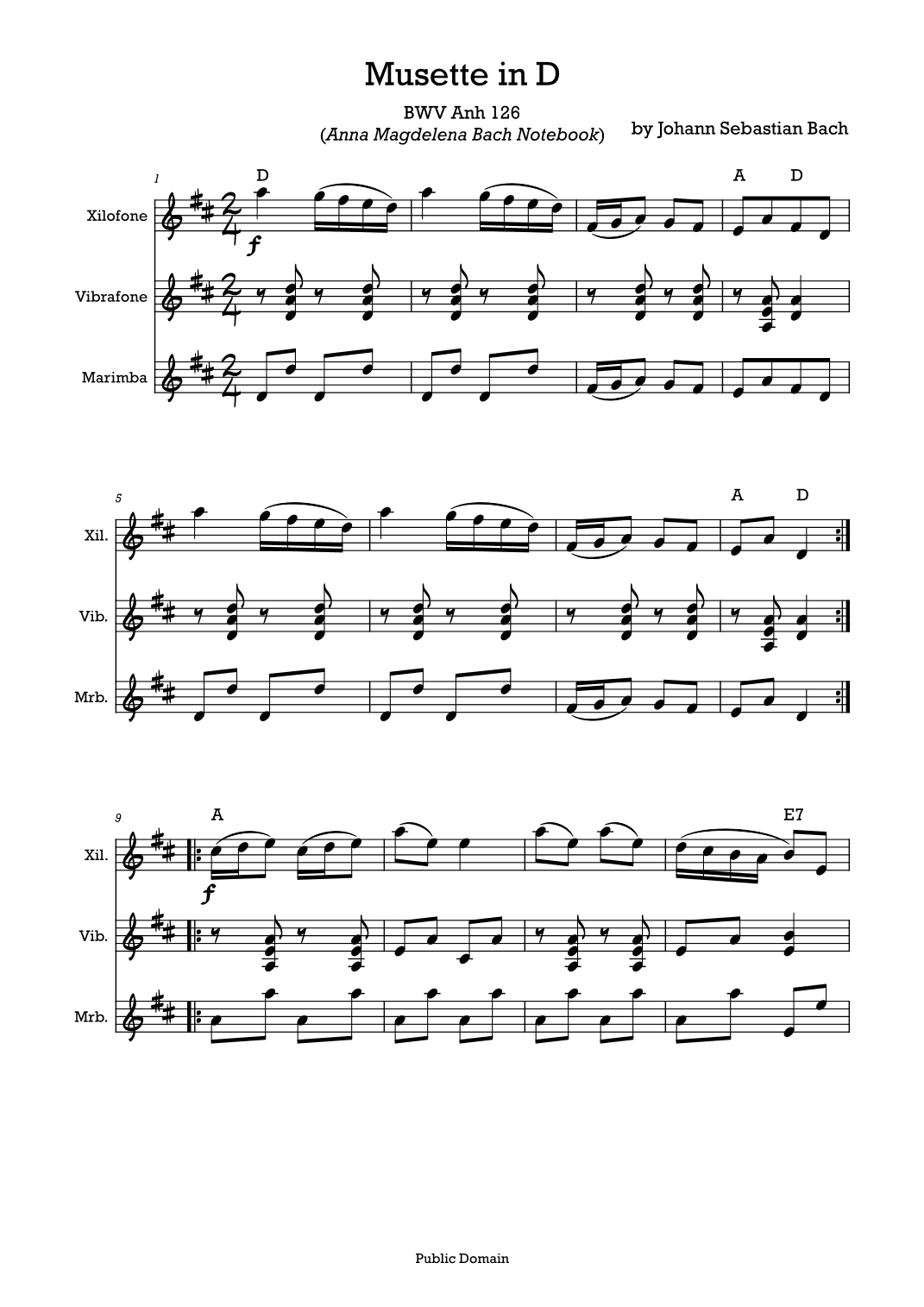 Musette in D major, BWV Anh 126 (arr. Marcelo Borba)
