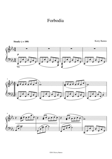 "FORBODIA"  Piano Solo
