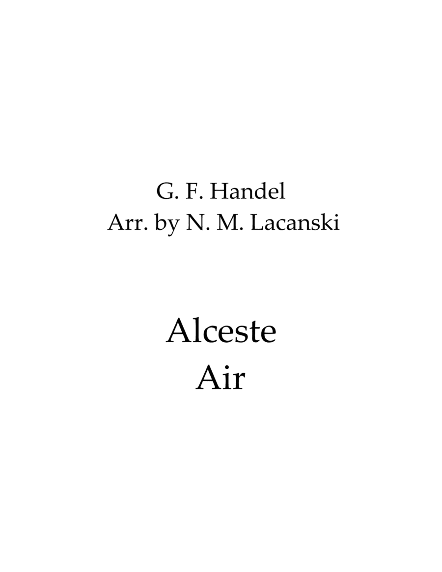 Alceste Air (arr. Nick Lacanski)