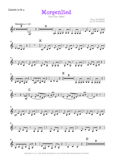 Morgenlied - Franz Schubert (arr. Jope)