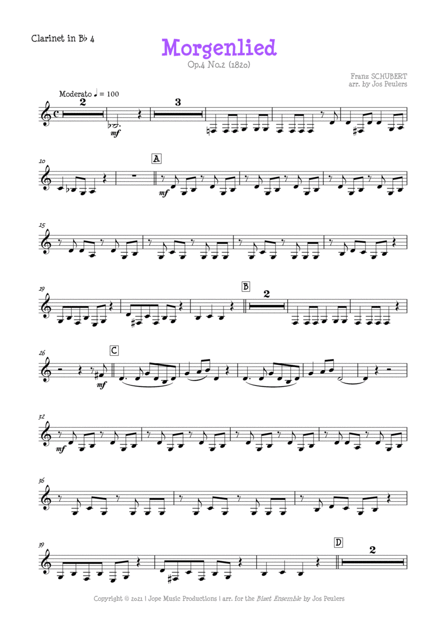 Morgenlied - Franz Schubert (arr. Jope)