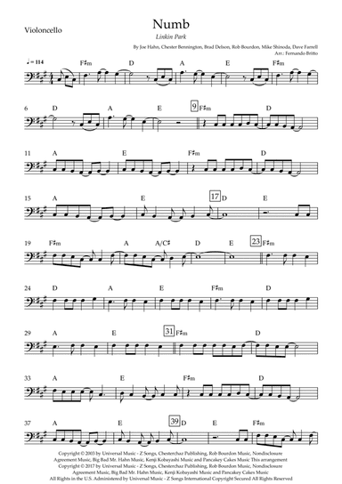 Numb (arr. Fernando Britto)