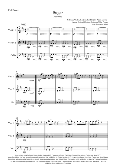 Sugar (arr. Fernando Britto)