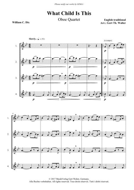 What Child Is This (arr. Gert Th. Walter)