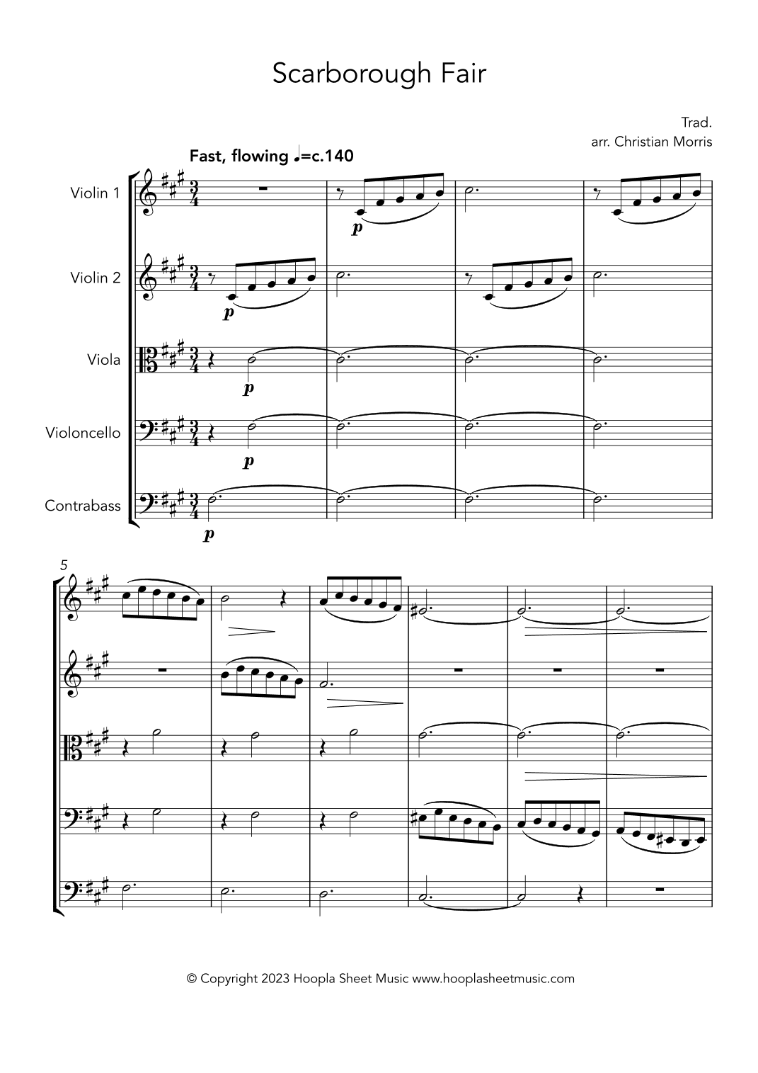 Scarborough Fair (arr. Christian Morris)