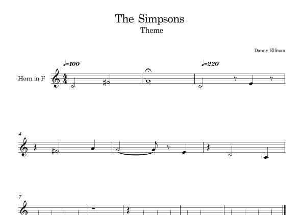 Theme From The Simpsons (arr. E.P)
