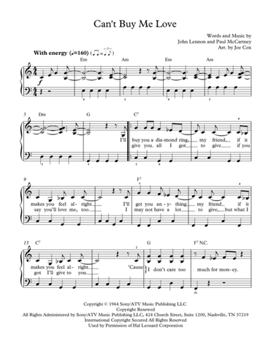 Can't Buy Me Love (arr. Joe Cox)