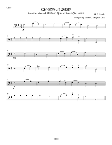 Canticorum Jubilo, from the album A Half and Quarter Note Christmas! STRING ORCHESTRA. (arr. Laura C. Quijada Ortíz)